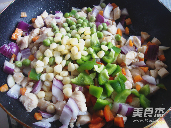 田园时蔬鸡丁怎么煮