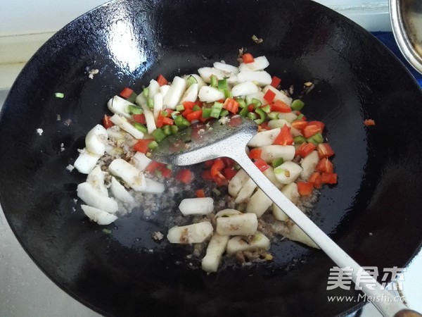 肉末荸荠炒双椒怎么炒