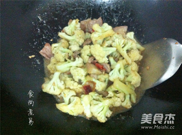 干椒花菜炒肉片怎样炒