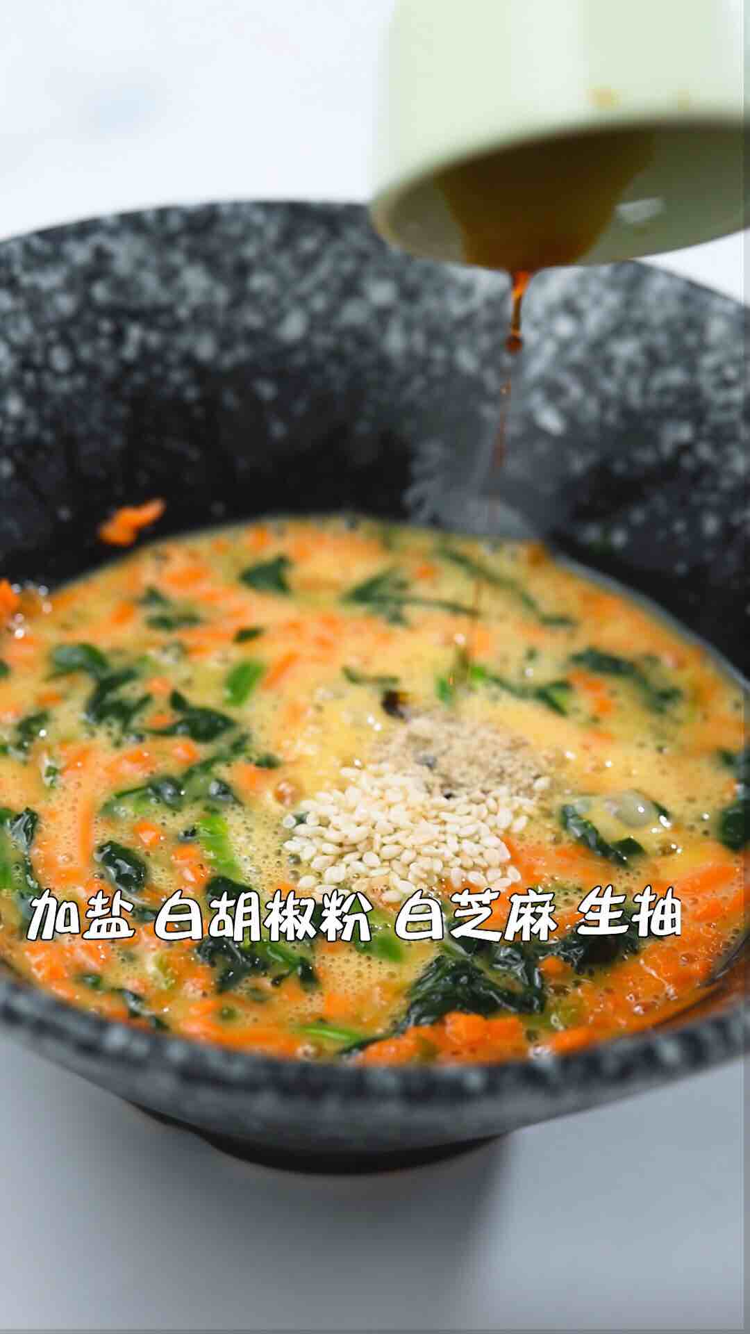 胡萝卜菠菜蛋饼怎么煮