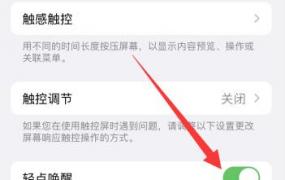 苹果手机轻点唤醒功能
