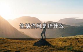 生活作风是指什么