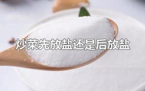 炒菜先放盐还是后放盐