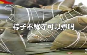 粽子不解冻可以煮吗