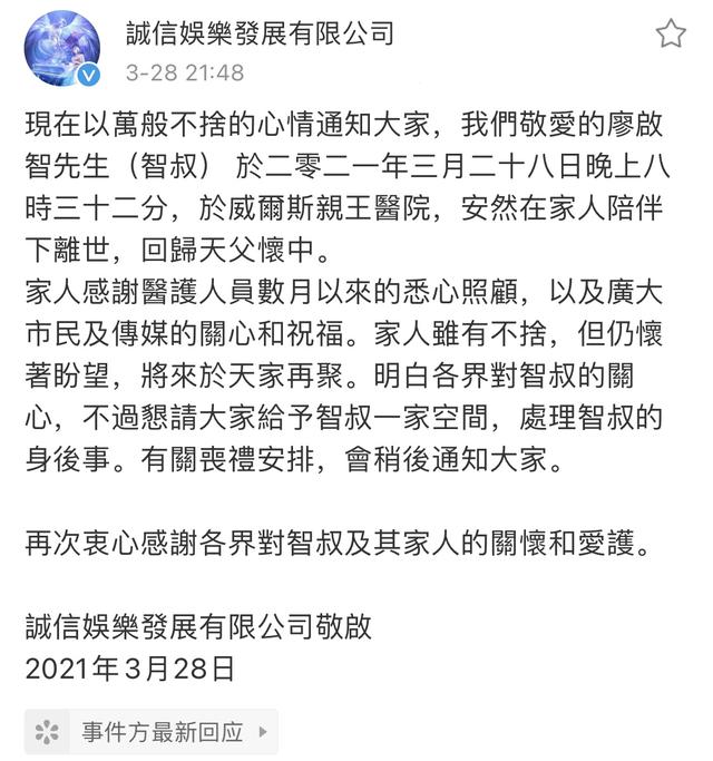 吴孟达廖启智,半年因癌症失去6位老戏骨，吴孟达离开太突然，廖启智临终很乐观