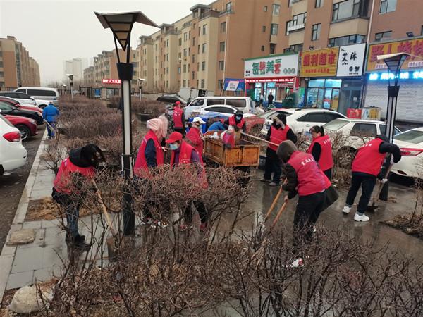 社区共建日活动,天朗社区开展主题党日活动 联合共建单位清理公共区域垃圾