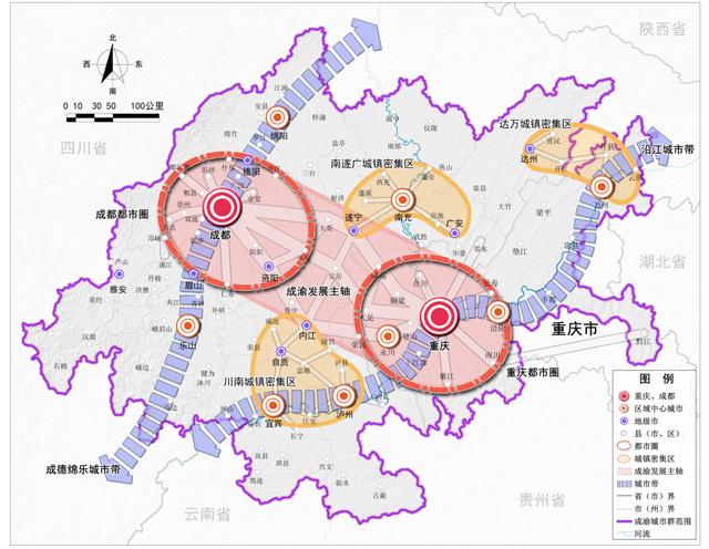 山东全国第二,全国画了19个圈，山东半岛领衔第二梯队，被定位为“第六极”