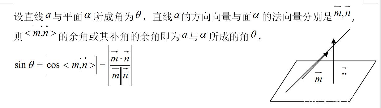 线面角的求法,高中数学立体几何：有关线面角的解题思路和方法