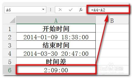 excel时间相减算小时,日期格式如何相减，得到小时数？