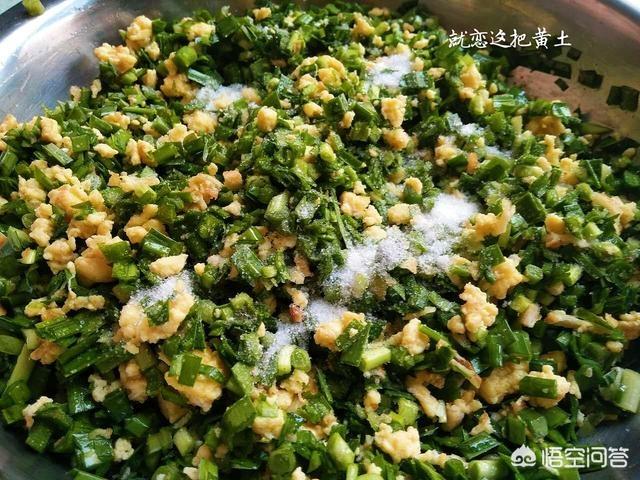 韭菜鸡蛋陷放哪些调料,韭菜饺子馅怎样调有绿汁？