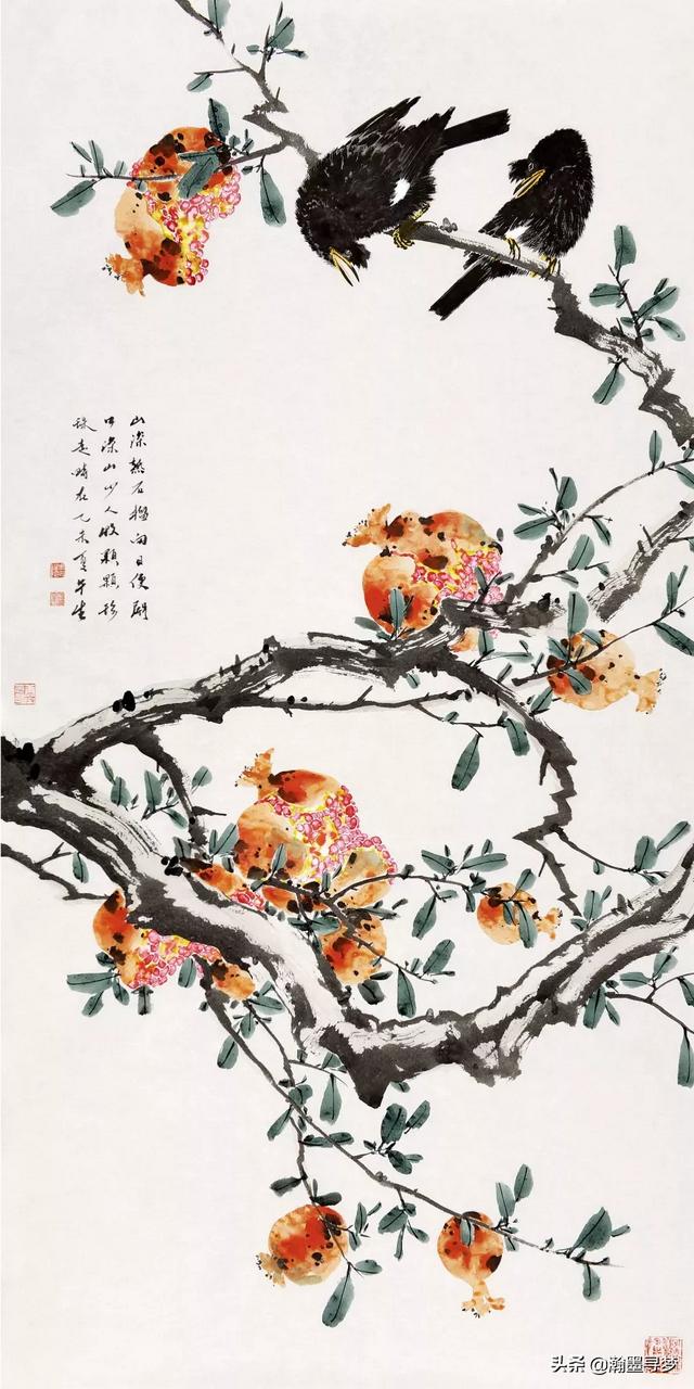 石榴怎么画,在国画中都有哪些画家画过石榴？