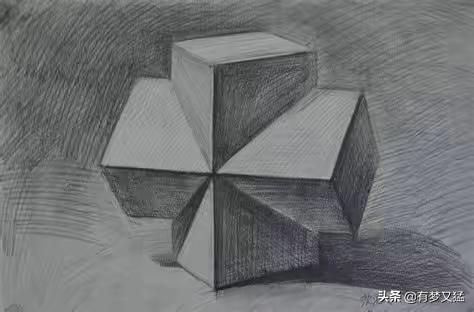 正方体素描初学步骤图,绘画新手如何把立方体素描学好？