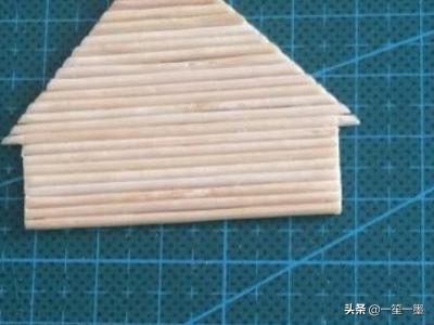 牙签工艺品,手工用牙签制作房子的步骤？