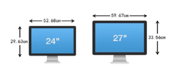 24寸显示器多大长宽高