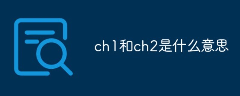 ch1和ch2是什么意思