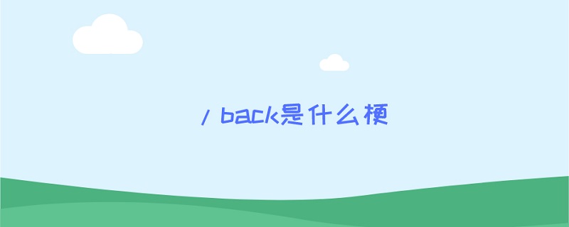 /back是什么梗