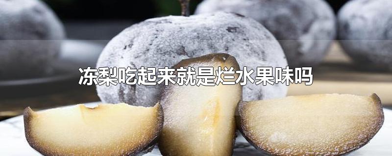 冻梨吃起来就是烂水果味吗(冻梨坏了的味道)