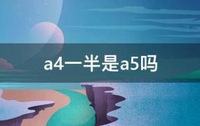 A4一半是A5吗(a4的一半是b5吗)