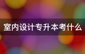 建筑室内设计专升本考什么科目(室内艺术设计专升本考什么)