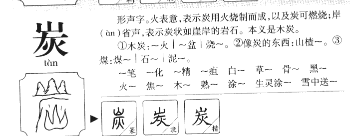 碳字怎么读