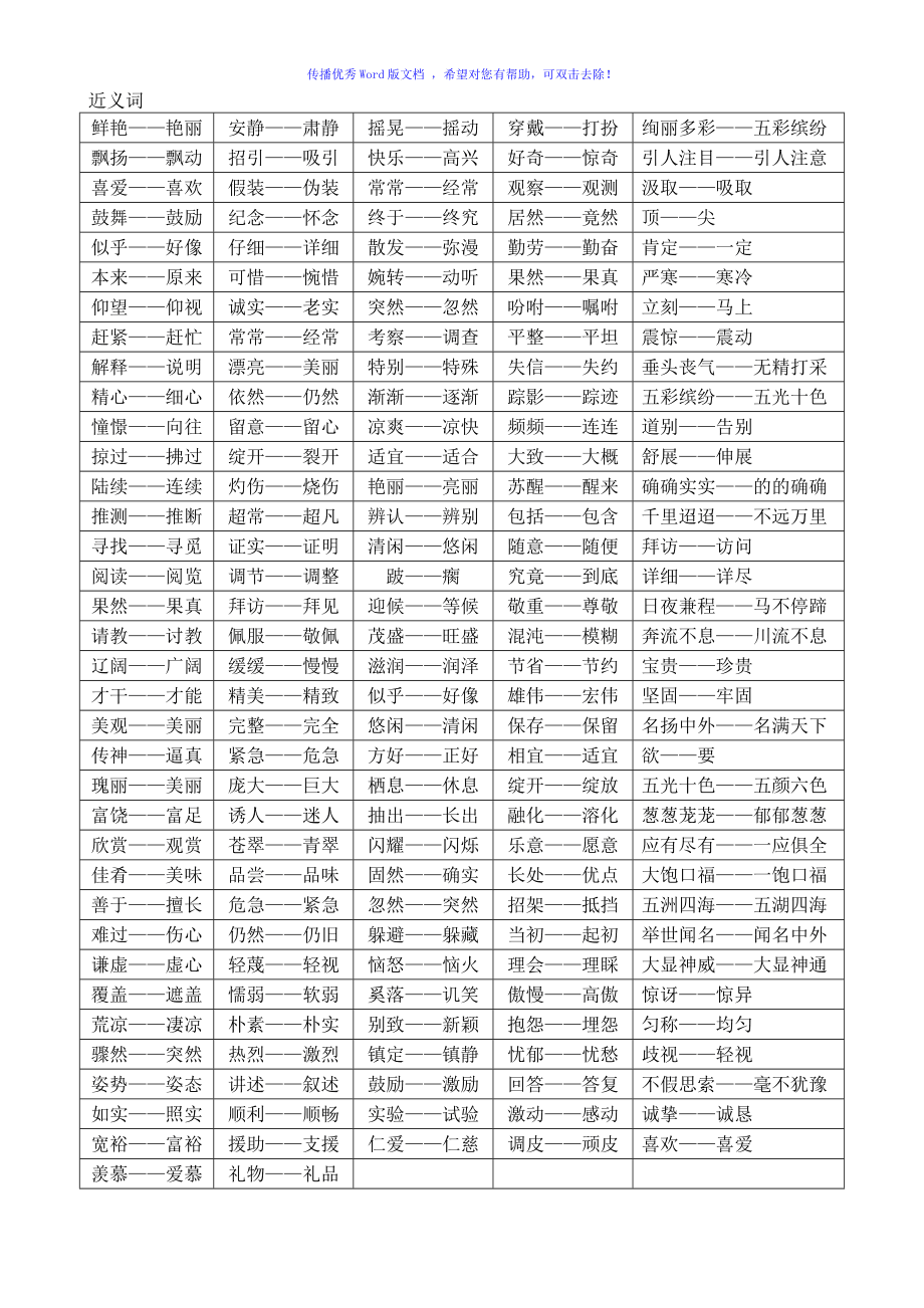 反的近义词是什么