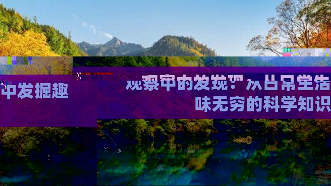 观察中的发现：从日常生活中发掘趣味无穷的科学知识