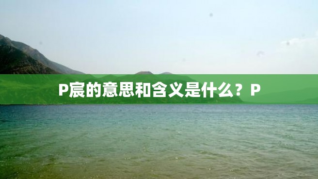 P宸的意思和含义是什么？P