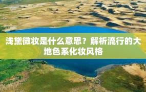 浅黛微妆是什么意思？解析流行的大地色系化妆风格