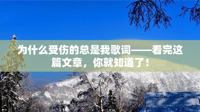 为什么受伤的总是我歌词——看完这篇文章，你就知道了！