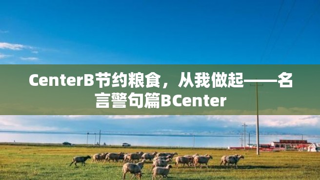 CenterB节约粮食，从我做起——名言警句篇BCenter