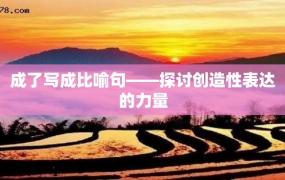 成了写成比喻句——探讨创造性表达的力量