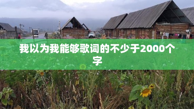 我以为我能够歌词的不少于2000个字