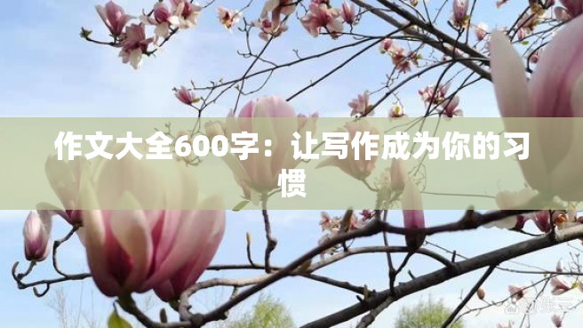 作文大全600字：让写作成为你的习惯