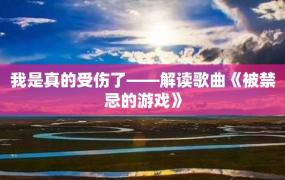 我是真的受伤了——解读歌曲《被禁忌的游戏》