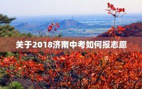 关于2018济南中考如何报志愿