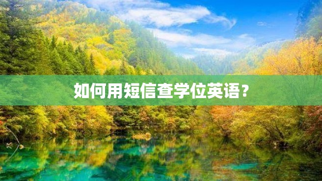 如何用短信查学位英语？