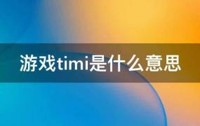 游戏timi是什么意思(timi是啥游戏)