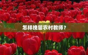 怎样挽留农村教师？