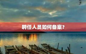 聘任人员如何备案？