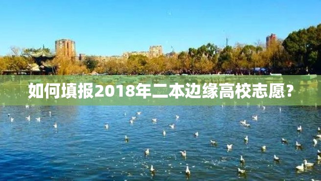 如何填报2018年二本边缘高校志愿？