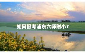 如何报考浦东六师附小？