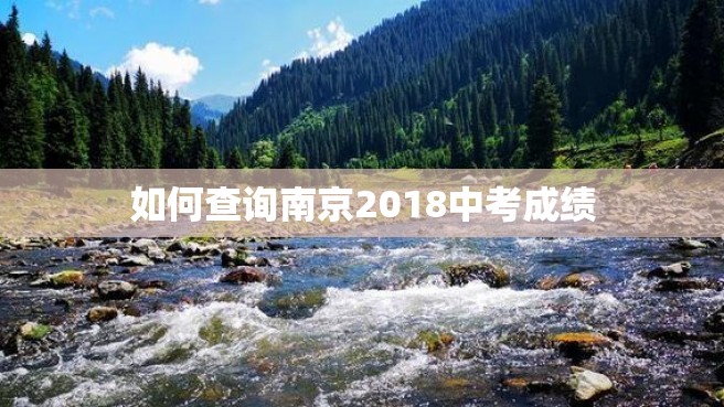 如何查询南京2018中考成绩