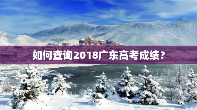 如何查询2018广东高考成绩？