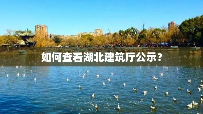 如何查看湖北建筑厅公示？