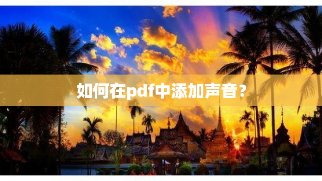 如何在pdf中添加声音？