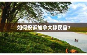 如何投诉加拿大移民官？