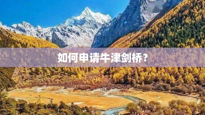 如何申请牛津剑桥？