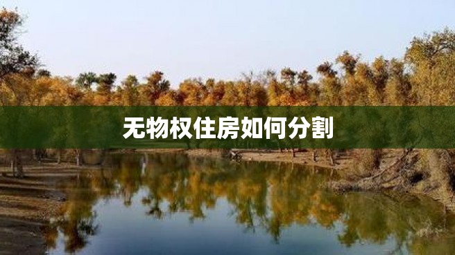 无物权住房如何分割