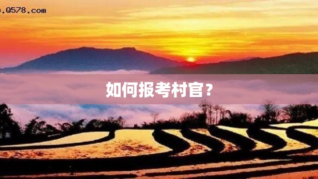 如何报考村官？