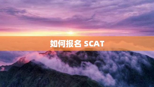 如何报名 SCAT